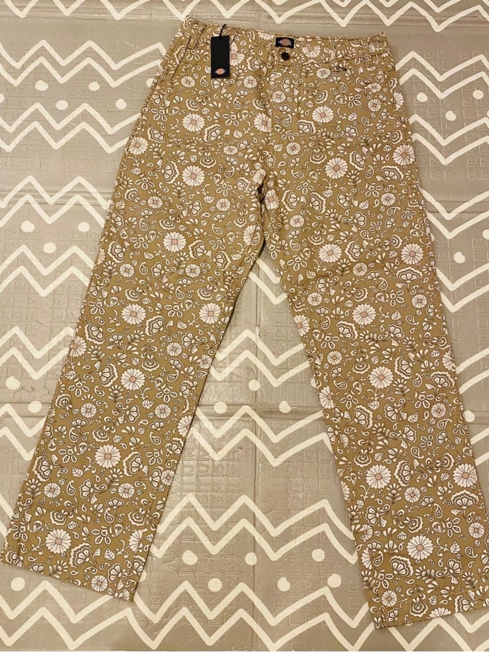 Special edition floral bandana dickies canvas jeans pants